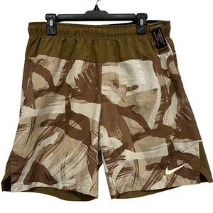 Nike Mens Dri-FIT Cascade Brushstroke Camo Shorts Brown Olive DPM-001 Large